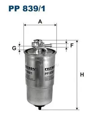 FILTRON PP 839/1 Фильтр топливный AUDI A4/OCTAVIA/G4 1.9D