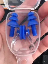 Tapones de oídos para natación suave, funda con pinza para la nariz, protección contra el agua, tapones para la oreja, suministros de buceo de silicona blanda resistente al agua