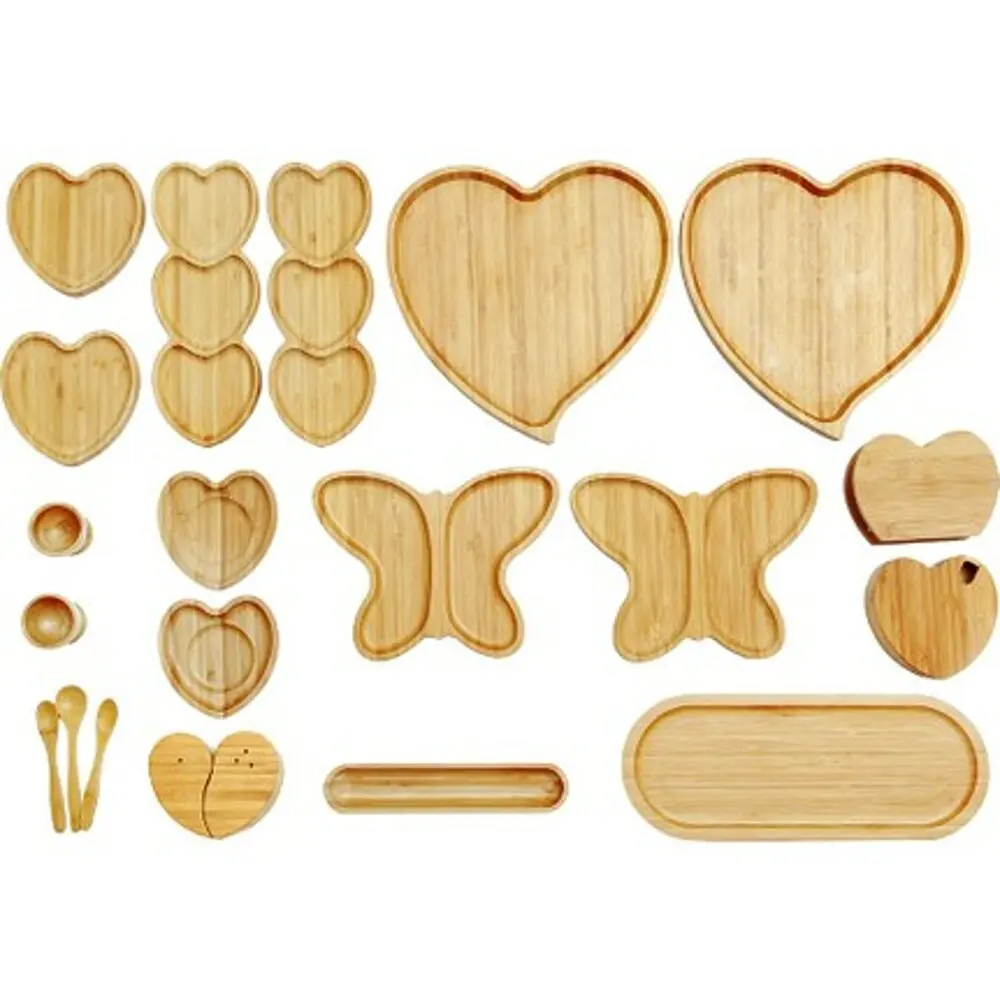 

Bambum Bouquet Breakfast Set, 22 Pieces, Home Gift, 100% Natural Bamboo, Natural and Stylish Tableware, storage Box