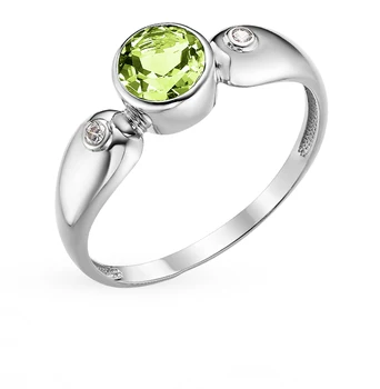 

Silver ring with crystals and cubic zirconia sunlight sample 925