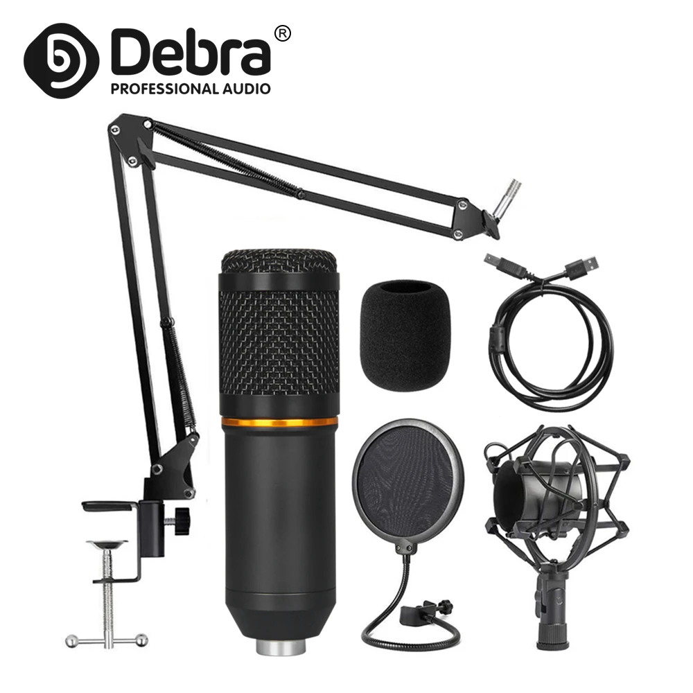 Debra BM DJ Console Condenser Mikrofon Mic,With USB Interface,For Braodcasting Singing Recording smart phone and PC .|Microphones| - AliExpress