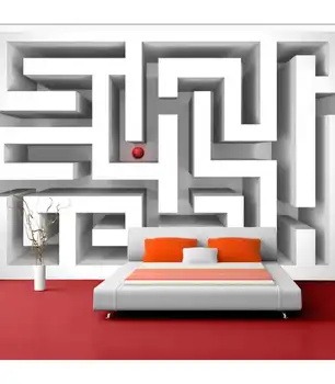 

Photo Mural-white labyrinth