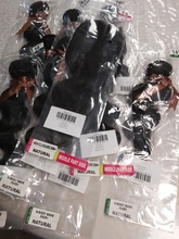 Mechones de cuerpo ondulado con cierre, cabello humano Remy de 30, 32, 34 y 36 pulgadas con cierre de encaje, 3 mechones brasileños con cierre