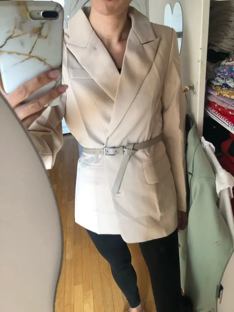 BGTEEVER Elegant Work Wear Women Blazer 2020 New Fashion Belted Sashes Slim Women Suit Jacket Ladies Solid Blazer Outwear reviews №1 869320