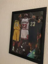 Poster Basketball Wall-Pictures Canvas Kobe Bryant Stars Lebron James Michael Living-Room