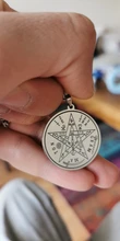 Mi forma Tetragrammaton dije en forma de talismán encanto hombres collar de acero inoxidable Wiccan Pagen pentagrama Pentáculo amuleto regalo de la joyería