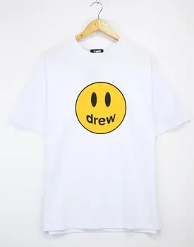 

Drew Printed Oversize Smile Unisex T-Shirt Black