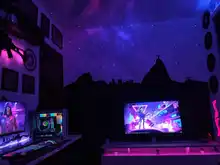 Proyector de cielo estrellado inteligente con WiFi, luz Led nocturna de ondas, aplicación colorida, Control inalámbrico, Compatible con Alexa, Tuya