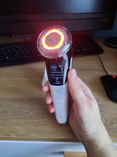 Masajeador Facial EMS con luz LED, terapia de vibración Sónica, eliminación de arrugas, estiramiento de la piel, tratamiento frío caliente, dispositivo de belleza para el cuidado de la piel