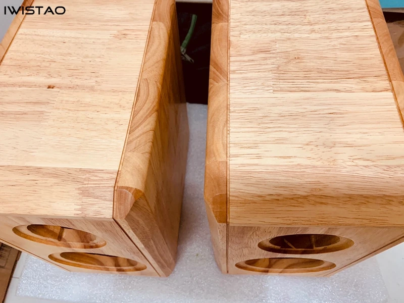 IWISTAO HIFI 2 Way 5 Inch Bookshelf Solid Wood