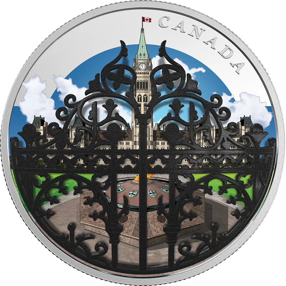 Куинс Гейт Гарденс 2 унции Серебряная монета 30$ Канада