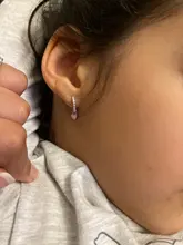 Pendientes de aro de Plata de Ley 925 Aide con bonito Color neón esmaltado corazón pendiente de gota dije Color dorado y plateado para niñas