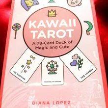 Cartas de Tarot Kawaii para niños, juegos de mesa de fiesta en inglés