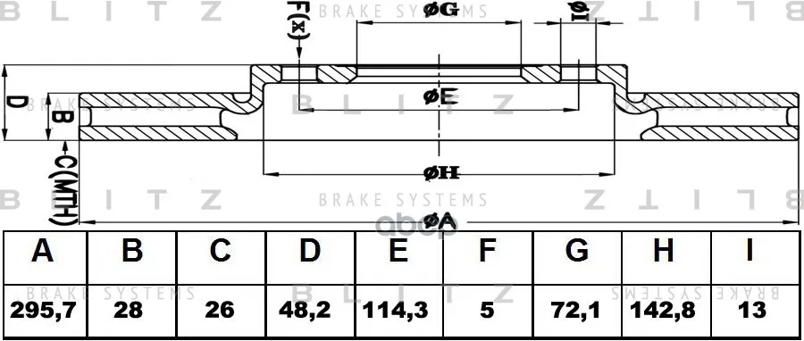 Диск Тормозной Blitz арт. BS0330