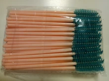 Cepillo cosmético para pestañas 50 uds, varitas de rímel de cristal, aplicador de pestañas con diamantes, brochas de maquillaje desechables
