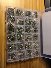 Ninejin-Juego de tornillos de cabeza hexagonal, 880 uds, M2, M3, M4, M5, acero inoxidable, hexagonal, cabezal redondo plano, surtido de Kit de tornillos