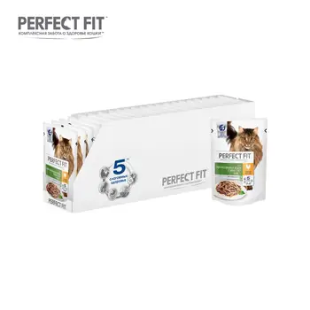 

Wet Food PERFECT FIT "chicken in sauce" for стерилизованных cats over 7 years, 24 PCs 85g