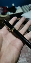 Baoer 388 de alta calidad regalo de negocios metal negro dorado estudiante pluma estilográfica, papelería de oficina material escolar
