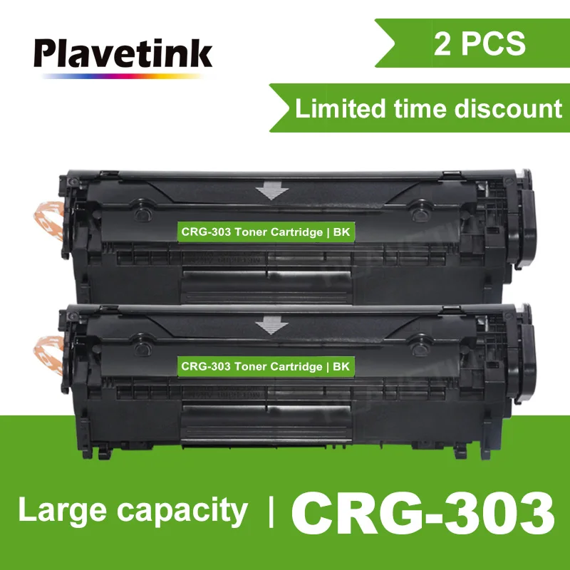 Plavetink 2 шт. CRG 303 черный совместимый тонер-картридж для Canon CRG-303 LBP-2900 LBP2900 LBP-3000 лазерные картриджи для принтера