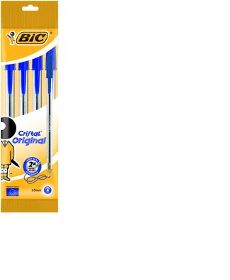 Boligrafo bic cristal medio блистер 4 uds azul