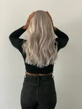 Facebeauty-pelo humano brasileño de 2 tonos, raíz oscura, Rubio degradado, 3, 4 mechones con cierre de encaje, 1B, 613, pelo Remy ondulado