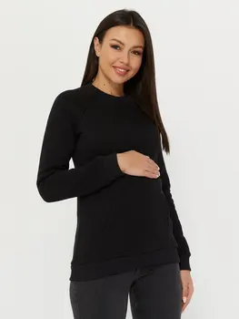 

Insulated sweatshirt Sofia mum for pregnant and nursing, secret for feeding, black, пудровый, green, clothes for pregnant women