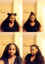 Extensiones de pelo ondulado brasileño virgen, cabello humano 100% Yaki grueso, 2 y 3 mechones con cierre, extensiones Dolago