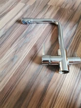 Frap de la cocina cromo grifo del fregadero de rotación de 360 grados de purificación de agua cuenta con tres vías de agua caliente y fría mezclador F4352