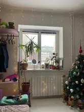 Christmas-Decorations Light Ornament Garland Curtain-String Flash-Fairy Happy Home-Room