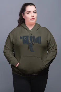 

Angemiel Wear Cinema Camera Green Women 'S Hooded Sweatshirt