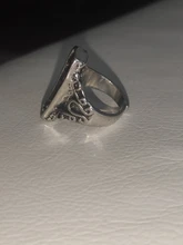 Anillo Vintage Chapado en plata para mamás egipcia, anillo sencillo Retro de tamaño con personalidad, Junta ajustable, joyería de regalo