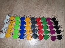 Lector de llaves y anillos de identificación, dispositivo de escritura regrabable EM4305 T5577 de 125khz, con etiqueta RFID, ficha de proximidad, duplicado, 50 unids/lote