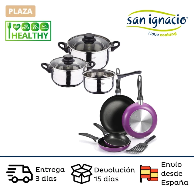 15 Piece Purple Cookware Set