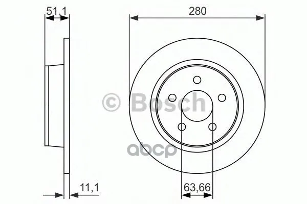 Тормозной Диск Задний Bosch арт. 0986479762