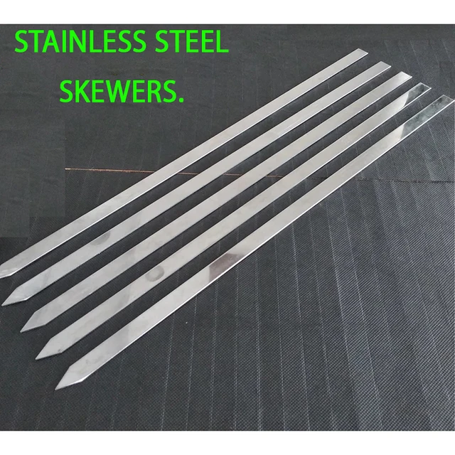 Török Kebab Doner Hús Nyársa A Grillhez Adana Rozsdamentes Acél Horganyzott Lapos Villák 50 Cm Konyhakerti Grill Shish Kudara