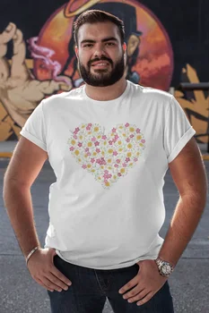 

Angemiel Flowers to Wear White Men 'S Cotton Big Size T-Shirt