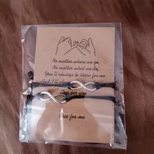 Charmsmic-Pulseras con amuleto de 8 signos, Color plateado, Estilo Vintage, para amantes amigos, chicas y mujeres