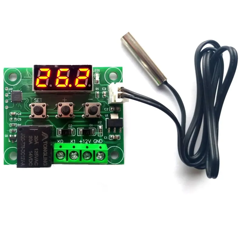 W1209 Терморегулятор диапазон -50...+110°C точность 0.1°C с выносным датчиком температуры