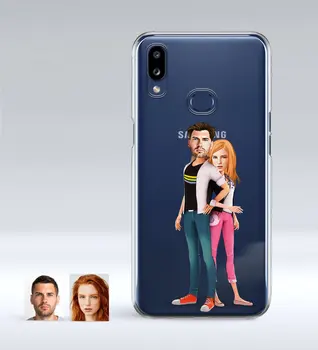 

Personalized Valentine Caricature Of Samsung Galaxy A10s Thin Transparent Silicone Phone Kapağı-39