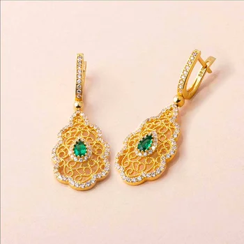 

Green Cubic Zirconia Antique Earrings 04-240-1000054