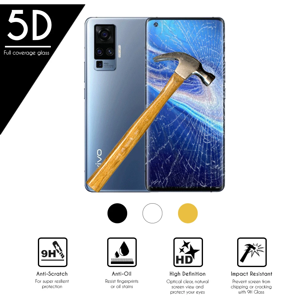 5D Полноразмерное закаленное защитное стекло для смартфона Y51 5G (5G) 6 56&quot |