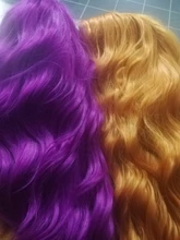 LING HANG-Peluca de cabello sintético para mujer, cabellera artificial de ondas largas, de alta temperatura, adecuada para mujeres negras y blancas