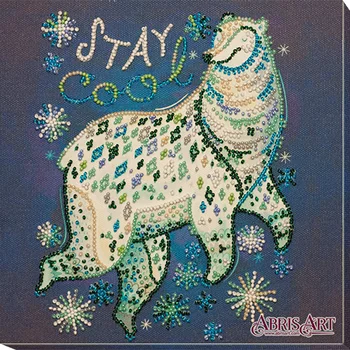 

Amb-051 set-MIDI for embroidery with beads 'Lucky '20*20 cm