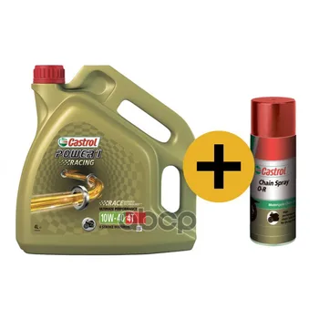 

Castrol Oil motor power 1 Racing 4 T 10W40 lubrication chain spray O-R 4x4 L