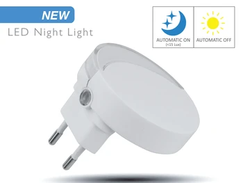 

Spotlight LED steplight night round half moon 0,5W with photoelectric sensor warm white 3000K 65 X55mm IP20 Chip samsung S