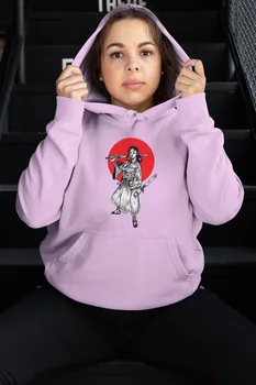 

Angemiel Wear Samurai Women Pink Women 'S Hooded Sweatshirt