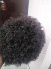 Afro corto peluca brasileña pelucas de cabello humano para la mujer Remy sin costuras Afro rizado peluca 150% densidad de Color Natural Remy Yepei pelo