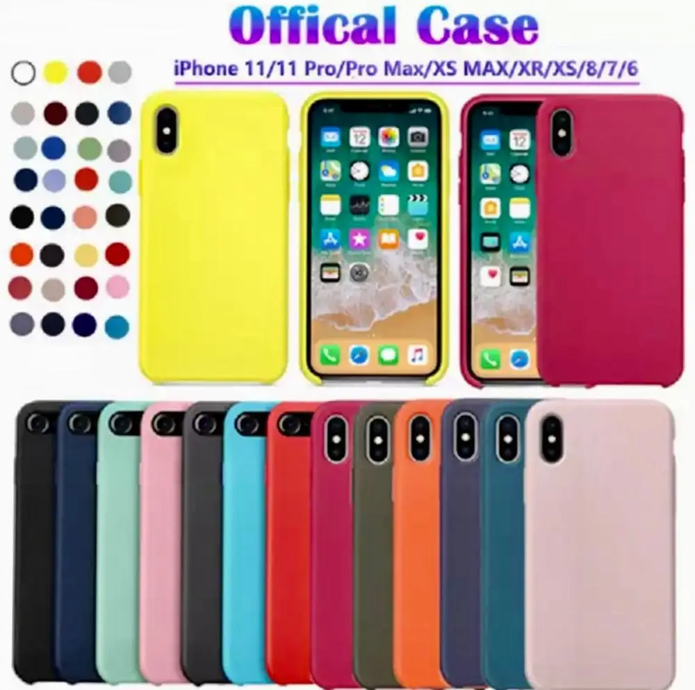 Чехол оригинальный c логотипом на Iphone 7 8 7 + 8 + X/XS XR для iPhone 11 11 PRO 11 Pro Max XS XR - 4