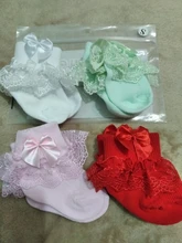 4 Pairs/lot Spring Summer Newborn Cotton Baby Socks Lace Princess Combed Cotton Cotton