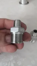 Adapter Coupler Thread Gas-Connector Hex-Nipple-Fitting Water-Oil Stainless-Steel BSPT